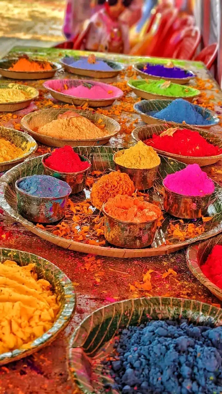 Holi festival traditional colors