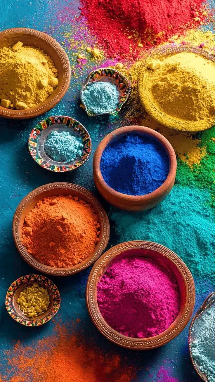 Holi festival traditional colors